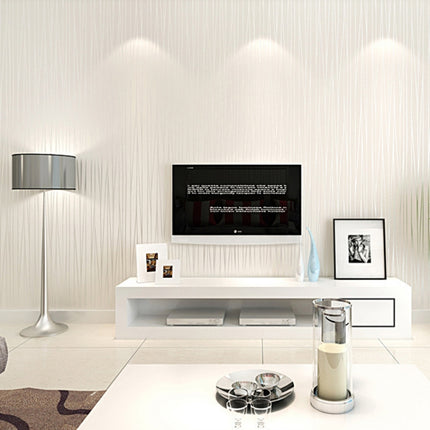 Modern Minimalist Bedroom Living Room Self-Adhesive Non-Woven Wallpaper Sticker, Specification: 0.53 x 3 Meters(7062 Cream Color)-garmade.com