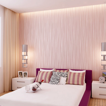 Modern Minimalist Bedroom Living Room Self-Adhesive Non-Woven Wallpaper Sticker, Specification: 0.53 x 3 Meters(7066 Light Pink)-garmade.com