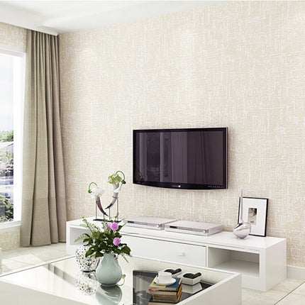 Simple Non-Woven Fabric Bedroom Living Room Plain Wallpaper Self-Adhesive 3D Stereo Imitation Diatom Mud Wallpaper, Specification: 0.53 x 3 Meters(714-2 Cream Color)-garmade.com