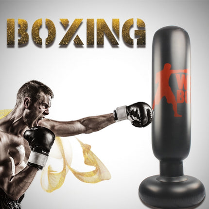 Fitness Vertical Inflatable Punching Bag Boxing Column Tumbler Punching Bag Catharsis Column, Height: 1.6m-garmade.com