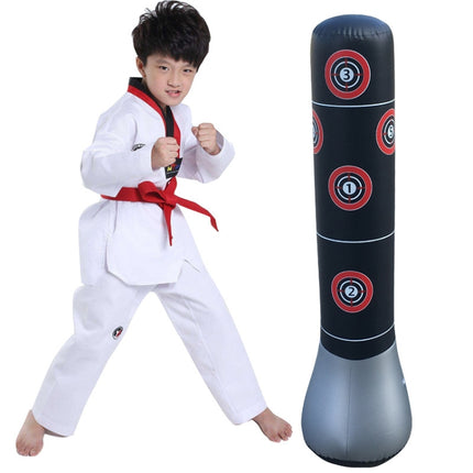 Children Vertical Inflatable Thickened Punching Bag Tumbler Vent Boxing Column, Height: 1.5m-garmade.com