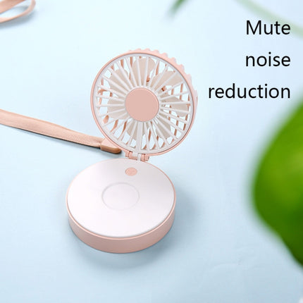 USB Mini Handheld Vanity Mirror Fan(Green)-garmade.com