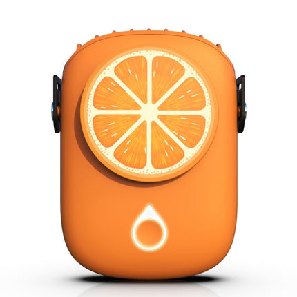 LY-ZYF02 Mini Hanging Neck Fan Portable Outdoor Handheld Fan(Orange)-garmade.com