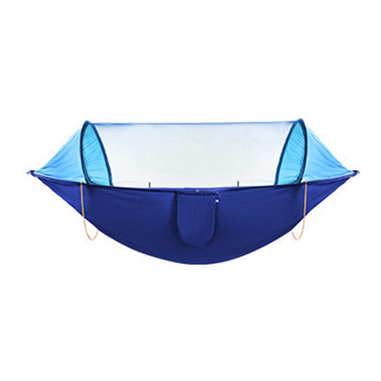 Anti-Rollover Automatic Quick-Opening Mosquito Net Hammock Outdoor Camping Double Anti-Mosquito Hammock, Size: 290x140cm(Blue)-garmade.com