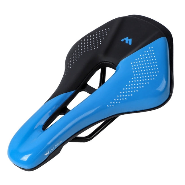 WEST BIKING Cycling Seat Hollow Breathable Comfortable Saddle Riding Equipment(Black Blue)-garmade.com