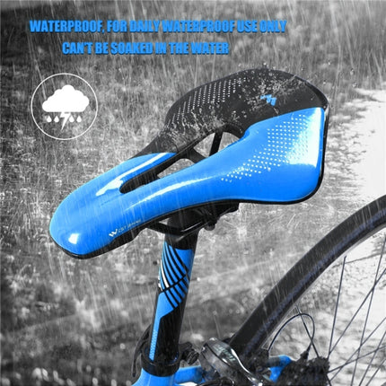 WEST BIKING Cycling Seat Hollow Breathable Comfortable Saddle Riding Equipment(Black Blue)-garmade.com