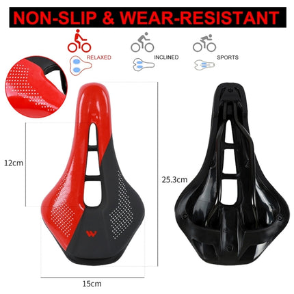 WEST BIKING Cycling Seat Hollow Breathable Comfortable Saddle Riding Equipment(Black)-garmade.com