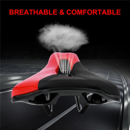 WEST BIKING Cycling Seat Hollow Breathable Comfortable Saddle Riding Equipment(Black)-garmade.com