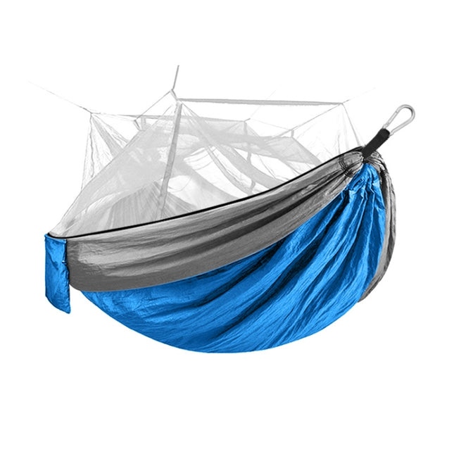 Encryption Mosquito Net Hammock Outdoor Camping Anti-Mosquito Net Gauze Hammock, Size: 260x140cm(Dark Blue Grey )-garmade.com