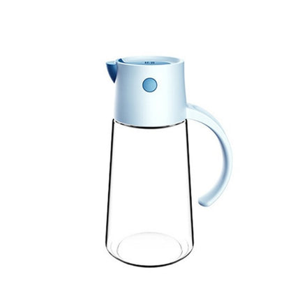 Kitchen Automatic Opening And Closing Oil Can Leak-Proof Seasoning Bottle With Lid, Capacity: 550ml (Blue)-garmade.com
