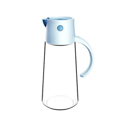 Kitchen Automatic Opening And Closing Oil Can Leak-Proof Seasoning Bottle With Lid, Capacity: 650ml (Blue)-garmade.com