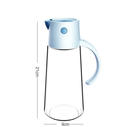 Kitchen Automatic Opening And Closing Oil Can Leak-Proof Seasoning Bottle With Lid, Capacity: 650ml (Blue)-garmade.com