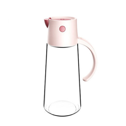Kitchen Automatic Opening And Closing Oil Can Leak-Proof Seasoning Bottle With Lid, Capacity: 650ml (Pink)-garmade.com