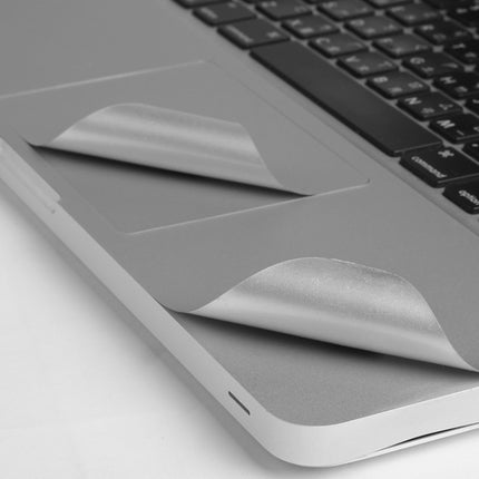 JRC 2 in 1 Laptop Palm Rest Sticker + Touchpad Film Set For MacBook Pro 16 inch A2141 (with Touch Bar)(Silver)-garmade.com