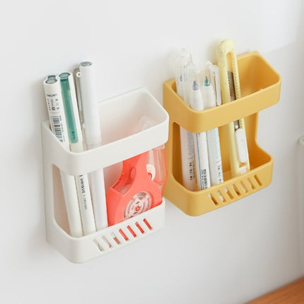 8 PCS Wall-Mounted Remote Control Storage Box Household Multi-Function Rack(Yellow)-garmade.com