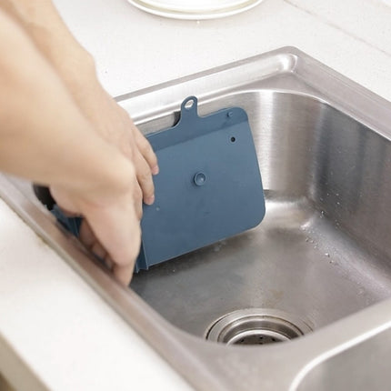 2 PCS Sink Foldable Flaps Kitchen Suction Cup Splash-Proof Flaps(Navy Blue)-garmade.com