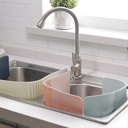 2 PCS Sink Foldable Flaps Kitchen Suction Cup Splash-Proof Flaps(Pink)-garmade.com
