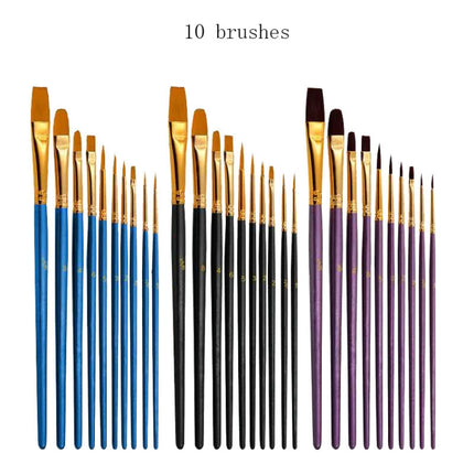 54 In 1 Painting Tool Brush Painting Clothes Sponge Brush Set For Children(Black Brush)-garmade.com