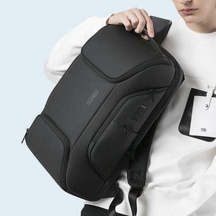 BANGE BG-7267 Men Shoulders Bag Business Waterproof Backpack(Black)-garmade.com