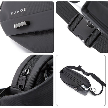 BANGE BG-7295 Men Waterproof Business Casual Chest Bag Messenger Bag(Gray)-garmade.com