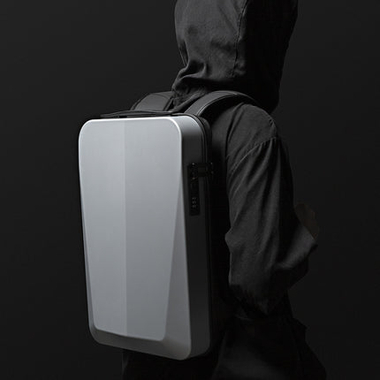 BANGE BG-22201 Business Hard Shell Computer Bag Men Backpack Waterproof Luggage(Silver White)-garmade.com