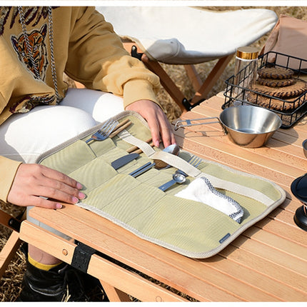 ShineTrip Outdoor Camping Tableware Storage Bag Oxford Cloth Camping Rack Meal Bag-garmade.com