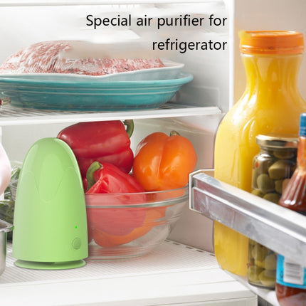 Air Purifier Household Smoke Removal And Dust Removal Ozone Sterilization Small Refrigerator Purifier(Lemon Green)-garmade.com