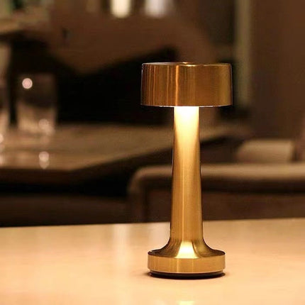 JB-TD10 LED Charging Bar Table Lamp Retro Creative Bar Cafe Restaurant Simple Bedside Night Light, Specification: US Plug(Golden)-garmade.com