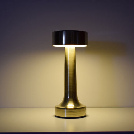 JB-TD10 LED Charging Bar Table Lamp Retro Creative Bar Cafe Restaurant Simple Bedside Night Light, Specification: UK Plug(Golden)-garmade.com