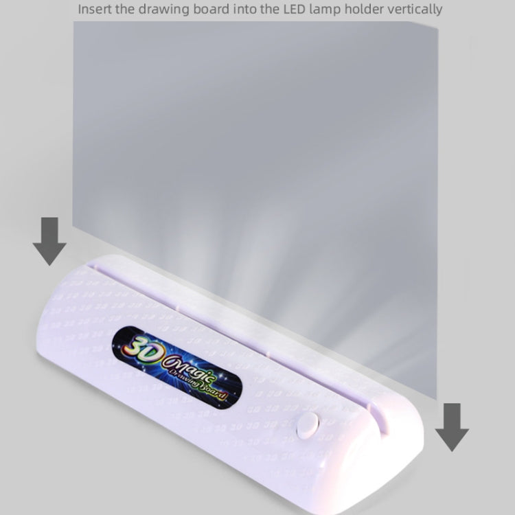 3D Fluorescent Drawing Board Magic Luminous Three-Dimensional Writing Board Graffiti Board Lighting Puzzle Children Drawing Board,Style: Medium Drawing Board (Dinosaur Version)-garmade.com