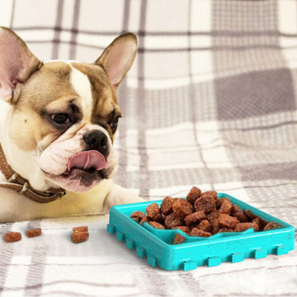 Single Brown Dog Choking Prevention Slow Food Bowl Licking Combo Plate-garmade.com