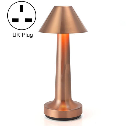 JB-TD001 LED Touch Table Lamp Cafe Restaurant Decoration Night Light, Specification: UK Plug(Red Copper)-garmade.com
