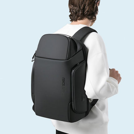 BANGE BG-7277 Business Large Capacity Backpack Men Waterproof Travel Computer Backpack(Black)-garmade.com