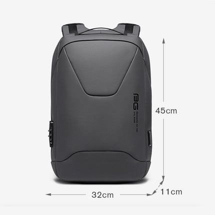 BANGE BG-22188 Fashion Business Anti-Theft Backpack Backpack with External USB Charging Port(Black)-garmade.com