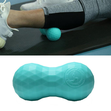 Eaden Fascia Ball Foot Massage Ball Relax Muscle Fitness Yoga Cervical Spine Rehabilitation Ball, Specification: Double Ball (Turquoise Green)-garmade.com