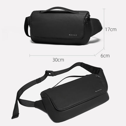 BANGE BG-77202 Men Fashion Chest Bag Waterproof Portable Storage Messenger Bag(Black)-garmade.com