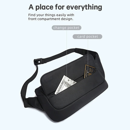 BANGE BG-77202 Men Fashion Chest Bag Waterproof Portable Storage Messenger Bag(Gray)-garmade.com