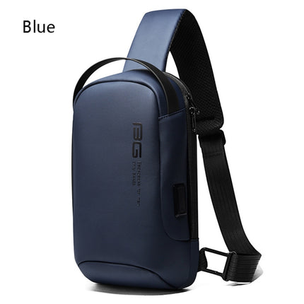 BANGE BG-7221 Men One-Shoulder Bag Casual Business Messenger Oxford Cloth Chest Bag(Blue)-garmade.com
