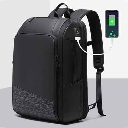 BANGE BG-22005 Large Capacity Business Waterproof Backpack Travel Oxford Cloth Computer Backpack(Black)-garmade.com