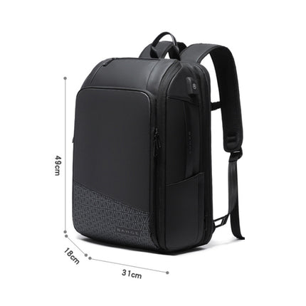 BANGE BG-22005 Large Capacity Business Waterproof Backpack Travel Oxford Cloth Computer Backpack(Black)-garmade.com