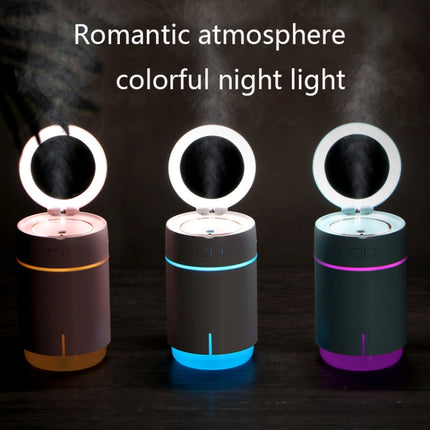 K005 Portable Hydrating LED Fill Light Makeup Mirror USB Mini Humidifier(Blue)-garmade.com