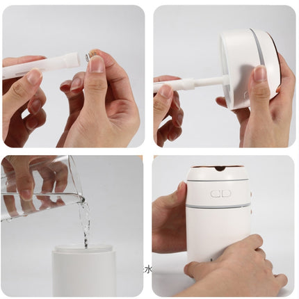 K005 Portable Hydrating LED Fill Light Makeup Mirror USB Mini Humidifier(White)-garmade.com