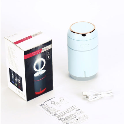 K005 Portable Hydrating LED Fill Light Makeup Mirror USB Mini Humidifier(White)-garmade.com