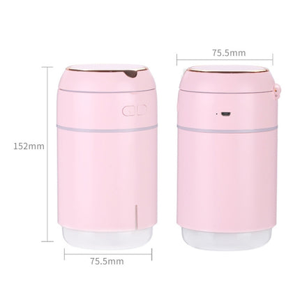 K005 Portable Hydrating LED Fill Light Makeup Mirror USB Mini Humidifier(Pink)-garmade.com