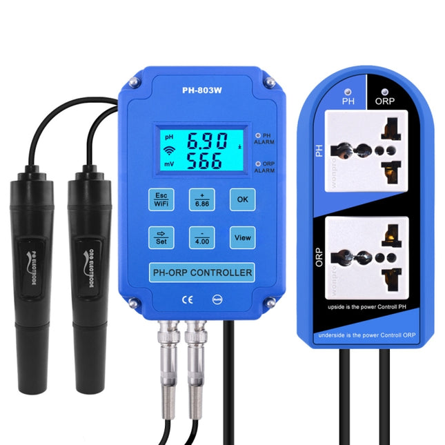 KL-803W Mobile Phone WIFI Monitoring Digital Acid-Base And Redox Controller Household PH Meter, EU Plug-garmade.com