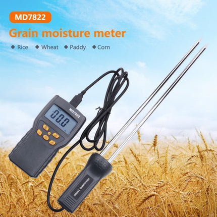 MD7822 Smart Grain Moisture Tester Ultra-Long Probe Digital Moisture Meter-garmade.com