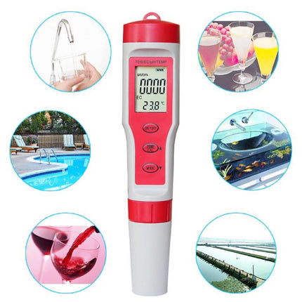 4-in-1 Portable PH/TDS/EC/TEMP Test Pen Multi-Function Water Quality Tester-garmade.com