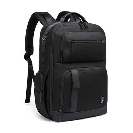 BANGE BG-G61 Men Large Capacity Business Shoulders Bag Oxford Cloth Waterproof Travel Computer Backpack(Black)-garmade.com
