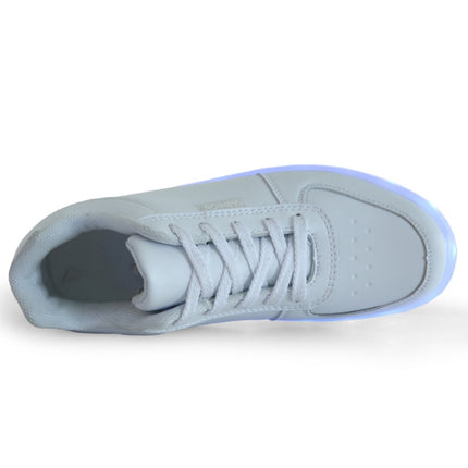 Children Luminous Low-Cut Shoes USB Charging LED Luminous Shoes, Size: 35(White)-garmade.com