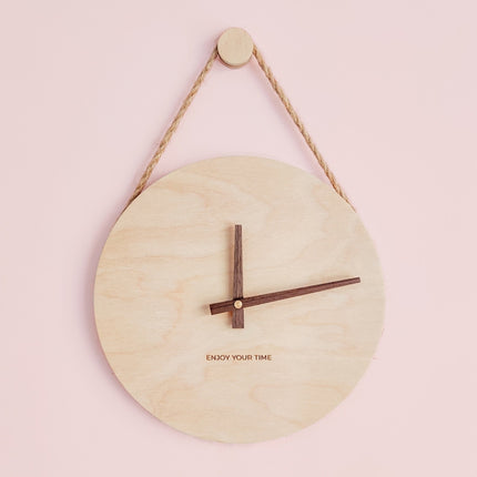 10 inch Without Printing Plate Wooden Sling Wall Clock Home Living Room Clock-garmade.com